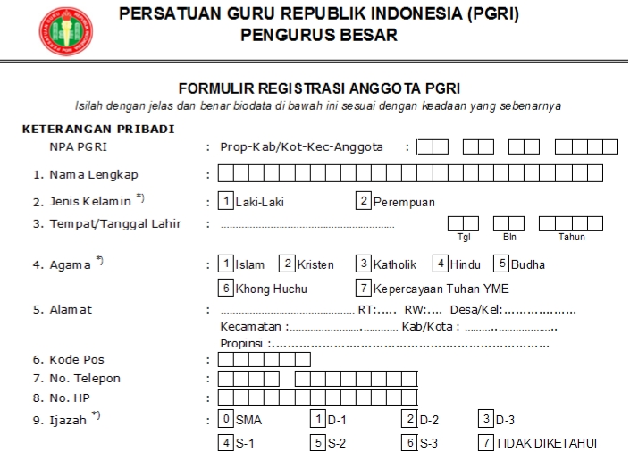 Pendaftaran PGRI Pontianak - Persatuan Guru Republik Indonesia Cabang Pontianak